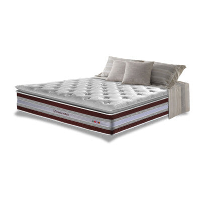 Colchão Queen de Molas Ensacadas D33 com Pillow TOP Cama inBox Select 158x198x32 Preto