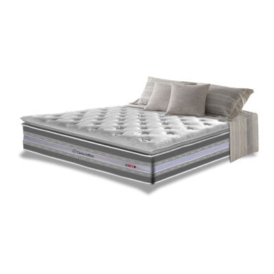 Colchão Queen de Molas Ensacadas D33 com Pillow TOP Cama inBox Select 158x198x32 Preto