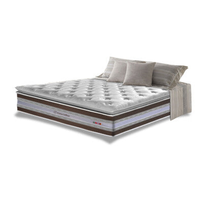 Colchão Queen de Molas Ensacadas D33 com Pillow TOP Cama inBox Select 158x198x32 Preto