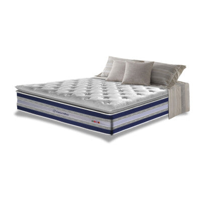 Colchão Queen de Molas Ensacadas D33 com Pillow TOP Cama inBox Select 158x198x32 Preto