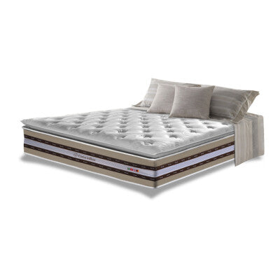Colchão Queen de Molas Ensacadas Cama inBox Select Basic 158x198x26 Bege