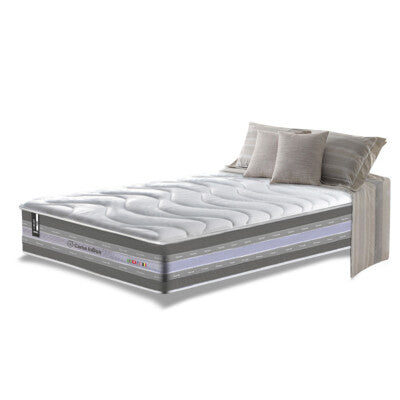 Colchão Solteiro de Molas Ensacadas D33 com Pillow TOP Cama inBox Select 88x188x32 Cinza