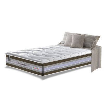 Colchão Solteiro de Molas Ensacadas D33 com Pillow TOP Cama inBox Select 88x188x32 Café