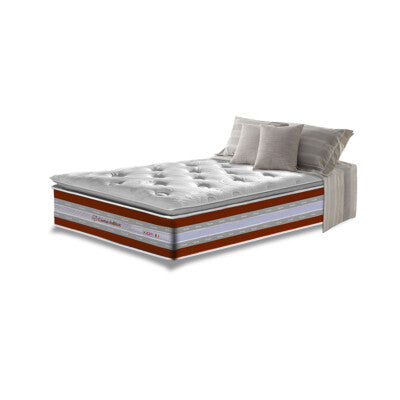 Colchão Solteiro de Molas Ensacadas D33 com Pillow TOP Cama inBox Select 88x188x32 Bege