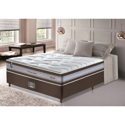 Cama Box Casal Colchão OrtoFirm + Box 138x188x67 One Face Espuma D33 Dourado