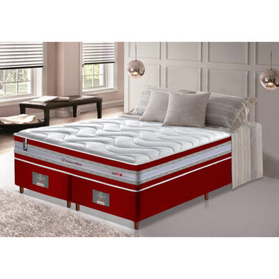Conjunto Cama Box Queen de Molas Ensacadas D33 Cama inBox Select Firme 158x198x71 Preto