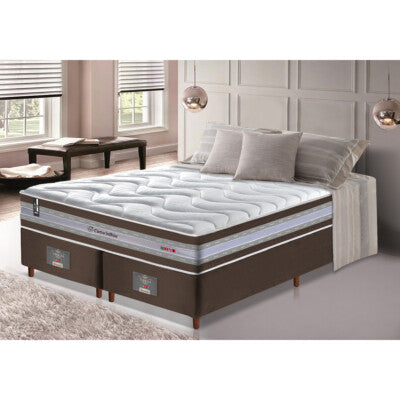 Conjunto Cama Box Queen de Molas Ensacadas D33 Cama inBox Select Firme 158x198x71 Preto