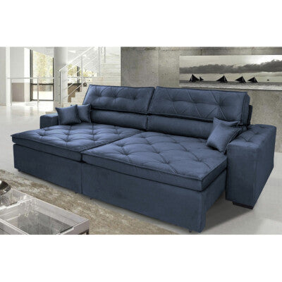 Sofá Baú Sem Caixa Retrátil 1,80m SoftGel Bonnie Boucle Marrom Cama inBox