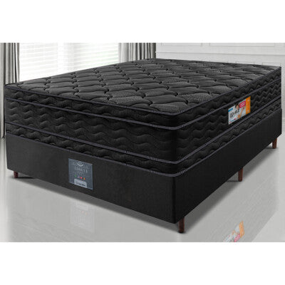 Cama Box Casal Colchão Pillow Top + Box 138x188x70 Molas Ensacadas Cama inBox Abstrato