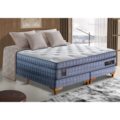 Cama Box King Colchão + Box 193x203 Molas Ensacadas Cama inBox Relax Pillow