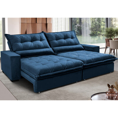 Sofá Baú Sem Caixa Retrátil 1,80m SoftGel Bonnie Boucle Marrom Cama inBox