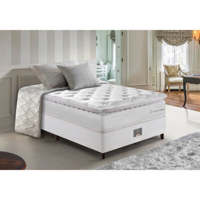 Cama Box Solteiro Colchão OrtoFirm + Box 88x188x67 One Face Espuma D45 Cinza