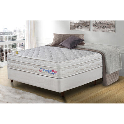 Cama Box Casal Colchão Euro Pillow + Box 138x188x60 Molas Ensacadas Cama inBox Frost ThermoGel Living
