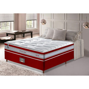 Cama Box Casal Colchão Euro Pillow + Box 138x188x60 Molas Ensacadas Cama inBox Frost ThermoGel Living