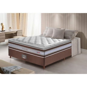 Cama Box Casal Colchão Euro Pillow + Box 138x188x60 Molas Ensacadas Cama inBox Frost ThermoGel Living