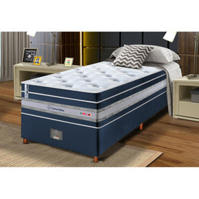 Cama Box Solteiro Colchão Euro Pillow + Box 88x188x70 Molas Ensacadas Cama inBox Frost ThermoGel