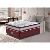 Conjunto Cama Box Solteiro de Molas Ensacadas D33 Cama inBox Select Firme 88x188x71 Vinho