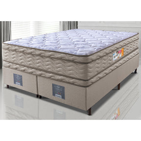 Cama Box King Colchão OrtoFirm + Box 193x203x71 Double Face Espuma D33 Dourado