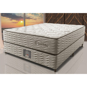Cama Box Casal (Colchão + Box) 138x188x60 de Molas Ensacadas Cama inBox Smart Gold Bege