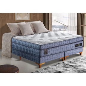 Cama Box King Colchão + Box 193x203 Molas Ensacadas Cama inBox Relax Pillow