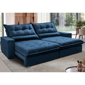 Sofá Baú Sem Caixa Retrátil 1,80m SoftGel Bonnie Boucle Marrom Cama inBox