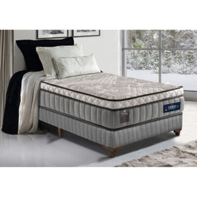 Cama Box Solteiro Colchão OrtoFirm + Box 88x188x67 One Face Espuma D33 Dourado