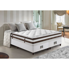 Cama Box King Colchão OrtoFirm Black + Box 193x203x67 One Face Espuma D33 Preto